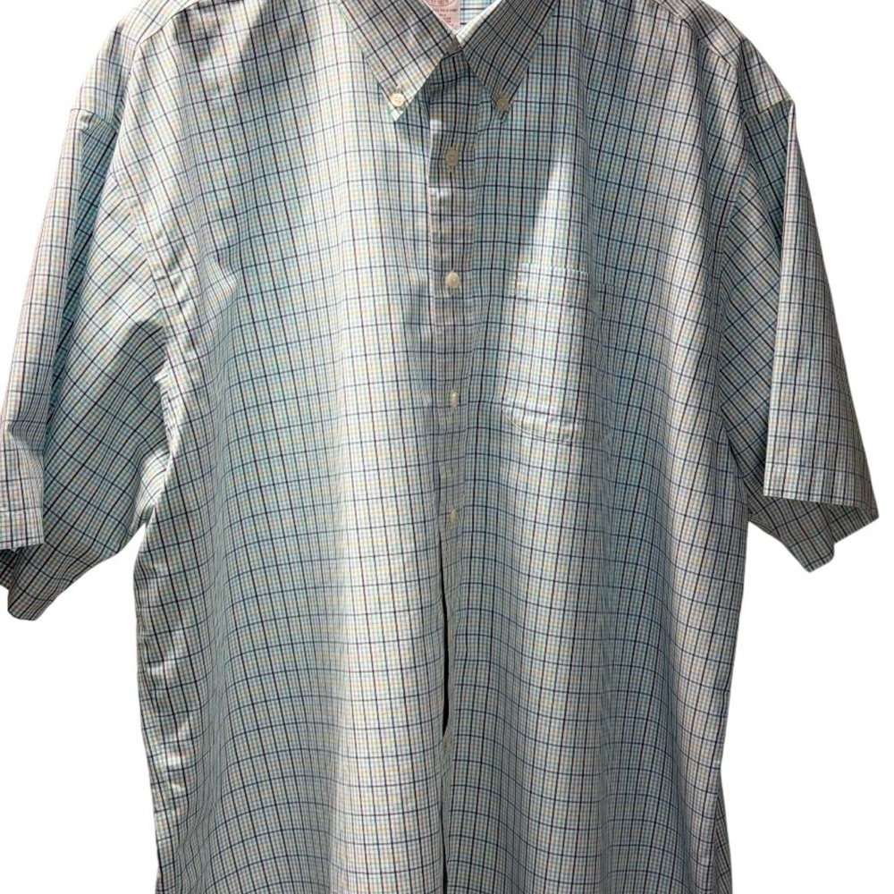 Brooks Brothers Supima Cotton Short Sleeve Button Down Shirt Men’s XXL Non-Iron